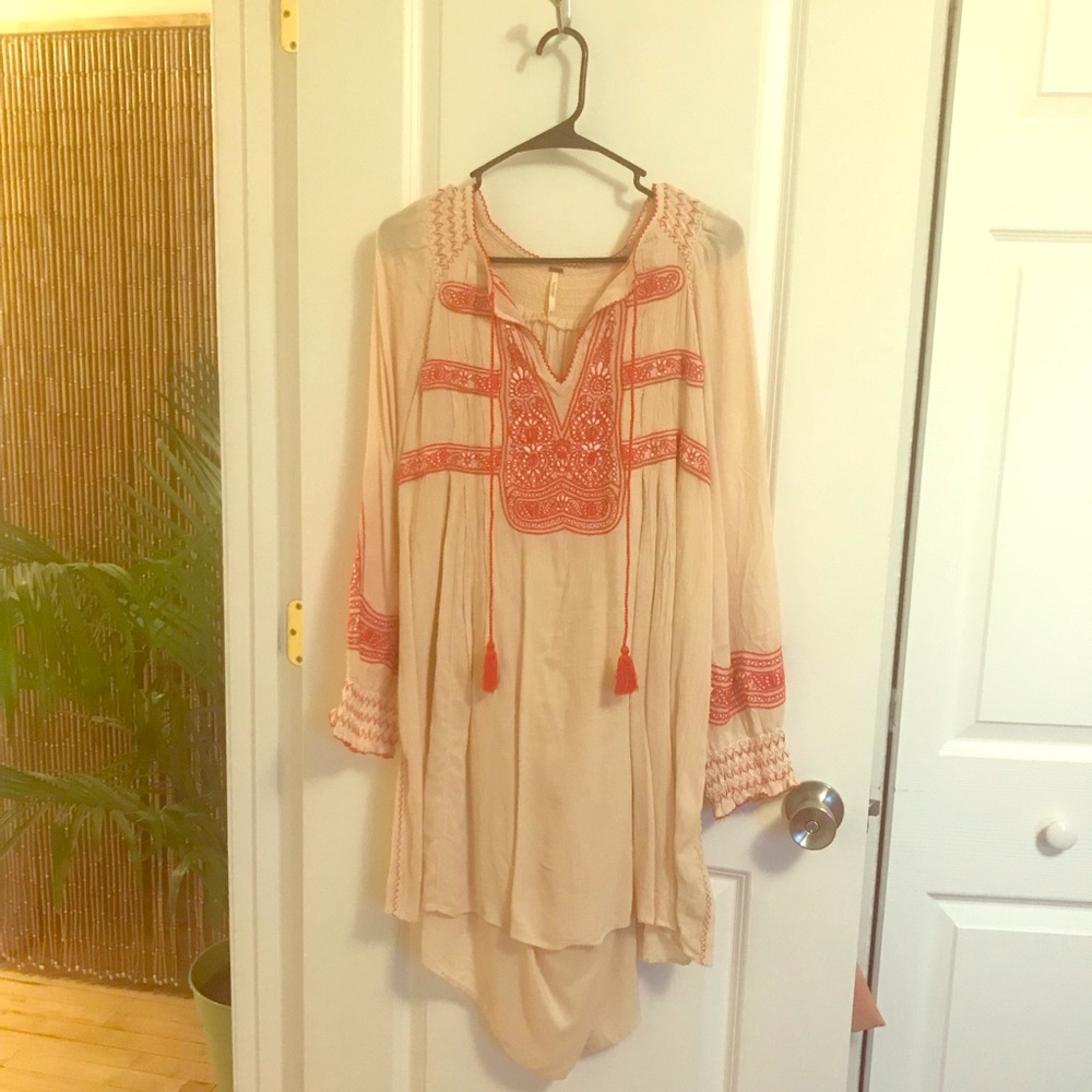 Free People Wind Willow Mini Dress - slip included